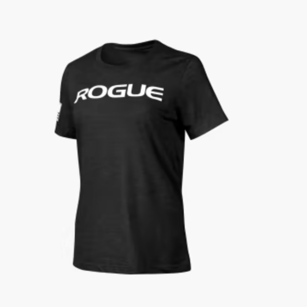 ROGUE WOMEN'S RELAXED BASIC T-SHIRT HEATHER BLACK SIZE MEDIUM